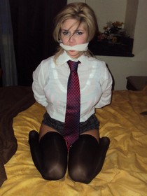 Sweet blondie shows tan